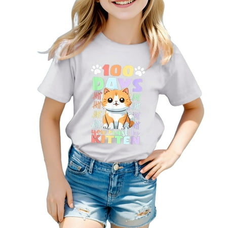 Toddler Girls T-Shirt A-White Shirts For Teen Kids Girls Child Short Sleeve Prints T Shirt Trendy Girls Fans Gift Tops Back To School Clothes 100
Toddler Girls T-Shirt A-White Shirts For Teen Kids Girls Child Short Sleeve Prints T Shirt Trendy Girls Fans Gift Tops Back To School Clothes 100