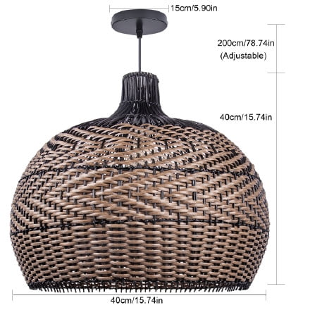 Arturesthome Basket Light Fixture Rattan Pendant Lighting for Living Room 1-Lights
Arturesthome Basket Light Fixture Rattan Pendant Lighting for Living Room 1-Lights