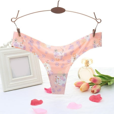 uikmnh Womens Printed Seamless Adhesive Panties Low Waist Ice Silk Thong Panties
uikmnh Womens Printed Seamless Adhesive Panties Low Waist Ice Silk Thong Panties