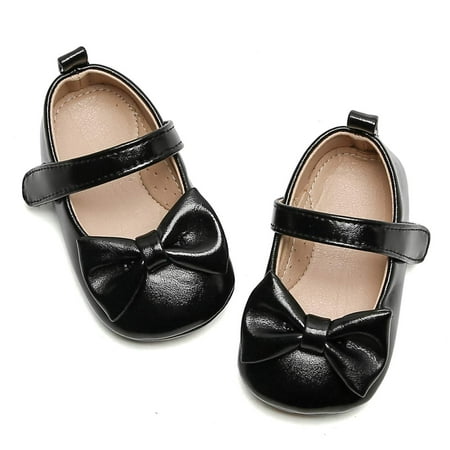 Baby Girls Soft Sole Leather Shoes T-Strap Mary Jane for Infant Prewalkers