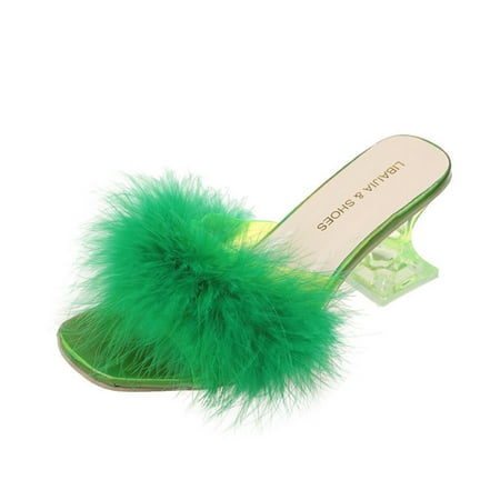 High Heels for Women Ladies Shoes Fashion Plush Slippers Breathable Transparent Wine Glasshigh Heel Sandals High Heels Pu Green 39
High Heels for Women Ladies Shoes Fashion Plush Slippers Breathable Transparent Wine Glasshigh Heel Sandals High Heels Pu Green 39