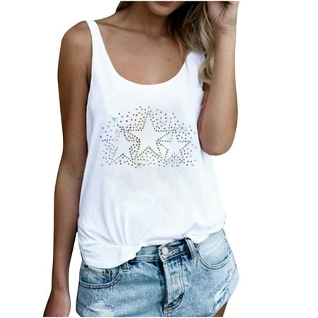 Women s Sleeveless Yoga Workout Tank Tops Cute Rhinestones Loose Fit Running Graphic Racerback Vest
Women s Sleeveless Yoga Workout Tank Tops Cute Rhinestones Loose Fit Running Graphic Racerback Vest