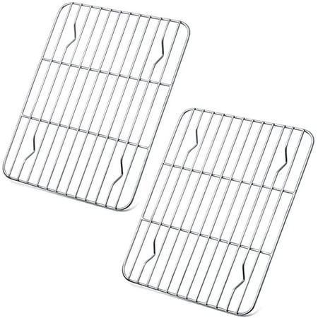100% Stainless Steel Wire Cooling Rack for Baking fits Half Sheet Pans Cool Cookies Cakes Breads - Oven Safe for Cooking Roasting Grilling - Heavy Duty Commercial Quality 2Pcs
100% Stainless Steel Wire Cooling Rack for Baking fits Half Sheet Pans Cool Cookies Cakes Breads - Oven Safe for Cooking Roasting Grilling - Heavy Duty Commercial Quality 2Pcs