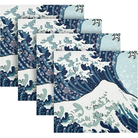 BESTKITTY Japanese Waves on Blue Background Cloth Napkins Set of 4 Reusable Table Dinner Napkins 20 by 20 Inches for Family Dinners Cocktail Parties Weddings Hotel Restaurant
BESTKITTY Japanese Waves on Blue Background Cloth Napkins Set of 4 Reusable Table Dinner Napkins 20 by 20 Inches for Family Dinners Cocktail Parties Weddings Hotel Restaurant