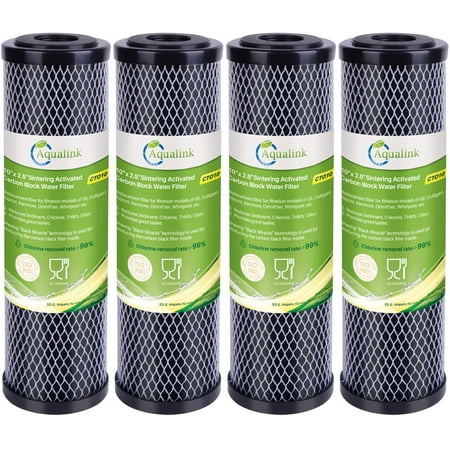 Aqualink 1 Micron 2.5 x 10 Whole House CTO removal Carbon Water Filter Cartridge Replacement for Countertop Water Filter System Dupont WFPFC8002 WFPFC9001 FXWTC SCWH-5 WHEF-WHWC AMZN-SCWH-5 4Pack 
Aqualink 1 Micron 2.5 x 10 Whole House CTO removal Carbon Water Filter Cartridge Replacement for Countertop Water Filter System Dupont WFPFC8002 WFPFC9001 FXWTC SCWH-5 WHEF-WHWC AMZN-SCWH-5 4Pack