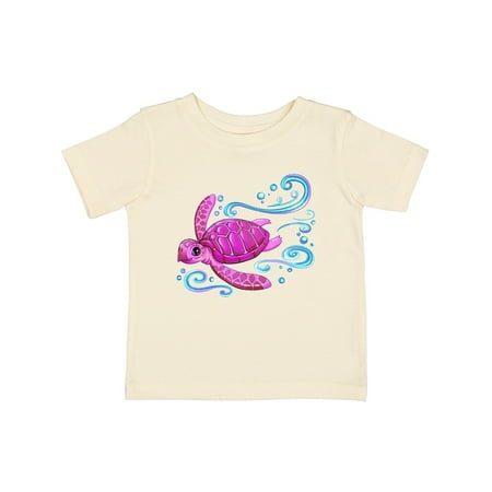 Inktastic Cute Pink Sea Turtle Gift Baby Boy or Baby Girl T-Shirt