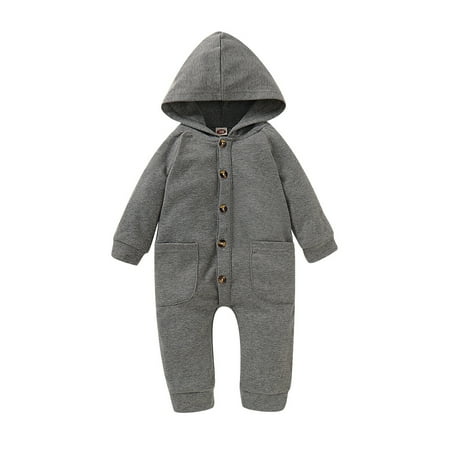 Infant Baby Girl Clothes Long Sleeve Hooded Jumpsuit Infant Baby Girl One-piece Bodysuit Baby Girl Fall Winter Clothes Grey 9-12 Months
Infant Baby Girl Clothes Long Sleeve Hooded Jumpsuit Infant Baby Girl One-piece Bodysuit Baby Girl Fall Winter Clothes Grey 9-12 Months