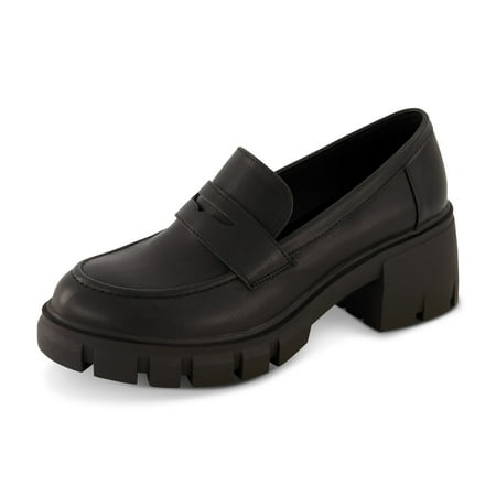CUSHIONAIRE Women s Pierce Casual Slip-on Lug Sole Loafer +Memory Foam