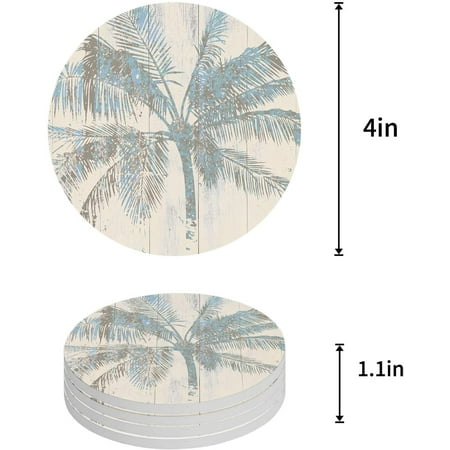KXMDXA Abstract Palm Tree Retro Wood Pattern Set of 6 Round Coaster for Drinks Absorbent Ceramic Stone Coasters Cup Mat with Cork Base for Home Kitchen Room Coffee Table Bar Decor
KXMDXA Abstract Palm Tree Retro Wood Pattern Set of 6 Round Coaster for Drinks Absorbent Ceramic Stone Coasters Cup Mat with Cork Base for Home Kitchen Room Coffee Table Bar Decor