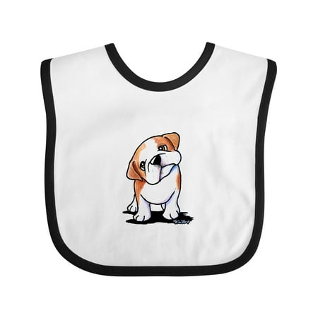 Inktastic KiniArt Bulldog Puppy Gift Baby Boy or Baby Girl Bib
