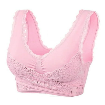 YDKZYMD Front Closure Bras for Women Plus Size Padded Support Bra Push Up Bras
