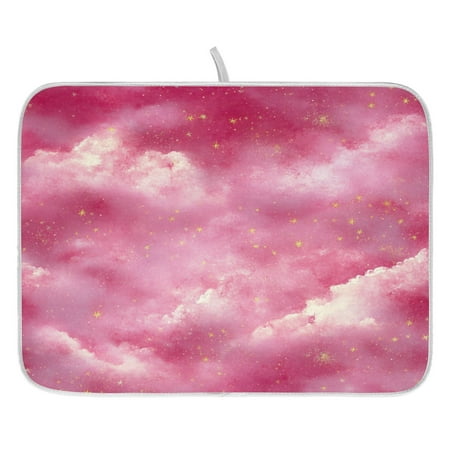 Pink Starry Sky Dish Drying Mat for Kitchen Quick Drying Absorbent Soft Durable 18 x 24
Pink Starry Sky Dish Drying Mat for Kitchen Quick Drying Absorbent Soft Durable 18 x 24
