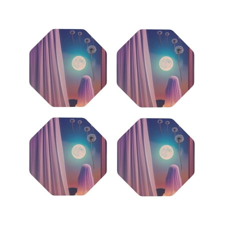 Leather Coasters with Heat-resistant for Drinks Dreamy Moonlit Window -标题2 Octagon
Leather Coasters with Heat-resistant for Drinks Dreamy Moonlit Window -标题2 Octagon