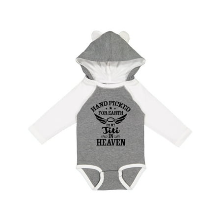 Inktastic Handpicked for Earth By My Titi in Heaven with Angel Wings Gift Baby Boy or Baby Girl Long Sleeve Bodysuit
Inktastic Handpicked for Earth By My Titi in Heaven with Angel Wings Gift Baby Boy or Baby Girl Long Sleeve Bodysuit