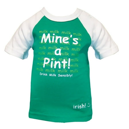 Traditional Craft Ltd. Green/White Mines A Pint Baby s T-Shirt