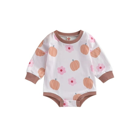 Qtinghua Infant Baby Girls Halloween Sweatshirt Romper Pumpkin Floral Print Long Sleeve Jumpsuit Clothes Light Pink 12-18 Months
Qtinghua Infant Baby Girls Halloween Sweatshirt Romper Pumpkin Floral Print Long Sleeve Jumpsuit Clothes Light Pink 12-18 Months