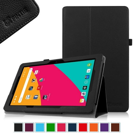 Dragon Touch X10 Case - Fintie Folio Cover with Stylus Holder for Dragon Touch X10 10-Inch Android Tablet, Black