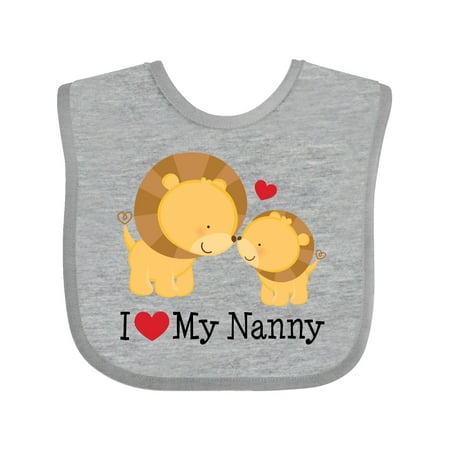 Inktastic I Love My Nanny Gift Baby Boy or Baby Girl Bib