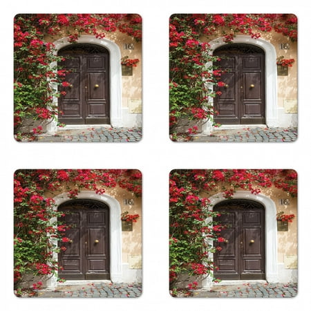 Moroccan Coaster Set of 4 Old Wooden Door Surrounded by Flowers European Medieval Entrance Italy Square Hardboard Gloss Coasters Standard Size Multicolor by Ambesonne
Moroccan Coaster Set of 4 Old Wooden Door Surrounded by Flowers European Medieval Entrance Italy Square Hardboard Gloss Coasters Standard Size Multicolor by Ambesonne