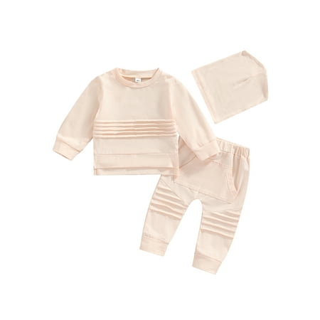 ZIYIXIN 3Pcs Newborn Baby Girls Boys Autumn Outfits Long Sleeve Pullover Sweatshirt+Pants+Hat Set Pink 18-24 Months
ZIYIXIN 3Pcs Newborn Baby Girls Boys Autumn Outfits Long Sleeve Pullover Sweatshirt+Pants+Hat Set Pink 18-24 Months