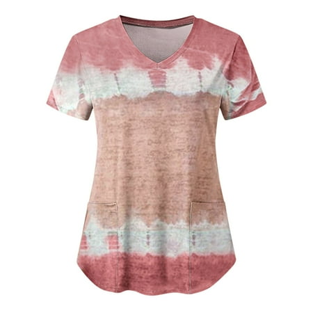 Knosfe Women s V Neck Casual Cute Print Short Sleeve Summer Classic Fit Scrub Top Female XL
Knosfe Women s V Neck Casual Cute Print Short Sleeve Summer Classic Fit Scrub Top Female XL