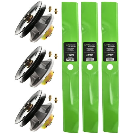 8TEN Spindle High Lift Blade Kit for John Deere 54 inch 325 AM121229 MK1002203
