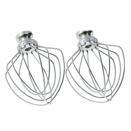 

Dishwasher Safe Wire Whip Attachment 6 Wire Whisk Upgrade Real Stainless Steel Fits Tilt-Head Stand Mixer for Egg