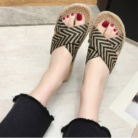 〖Yilirongyumm〗 Black 40 Slippers For Women Sandals Ladies Summer Non-Slip Flat Shoes Linen Slippers Flat With Casual Shoes
〖Yilirongyumm〗 Black 40 Slippers For Women Sandals Ladies Summer Non-Slip Flat Shoes Linen Slippers Flat With Casual Shoes