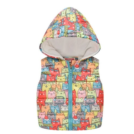 EHTMSAK Children Boy Girl s Thicken Zip Up Puffer Jacket Toddler Baby Sleeveless Cartoon Print Padded Vest Hooded Fall Winter Outerwear Multicolor 1Y-6Y 120
EHTMSAK Children Boy Girl s Thicken Zip Up Puffer Jacket Toddler Baby Sleeveless Cartoon Print Padded Vest Hooded Fall Winter Outerwear Multicolor 1Y-6Y 120