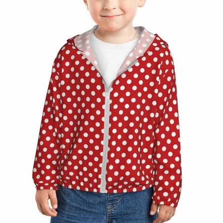 Gaeub Red Polka Dot Print Athletic Sun Protection Hoodie for Kids Long Sleeve Outdoor UV Shirt Running Fishing Top for Boys Girls-2 Years
Gaeub Red Polka Dot Print Athletic Sun Protection Hoodie for Kids Long Sleeve Outdoor UV Shirt Running Fishing Top for Boys Girls-2 Years