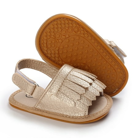Infant Baby Girl Sandals Soft Anti-Slip Sole Summer Casual Beach Shoes Princess Dress Flats Prewalker First Walker Shoes