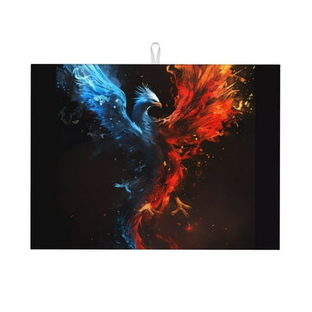 Cauagu Dish Drying Mat 24*18 inch Absorbent Dish Drainer Kitchen Counter Dish Drying Pad for Countertops Sinks Draining Racks( Red And Blue Fire Bird)
Cauagu Dish Drying Mat 24*18 inch Absorbent Dish Drainer Kitchen Counter Dish Drying Pad for Countertops Sinks Draining Racks( Red And Blue Fire Bird)