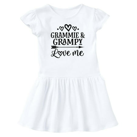 Inktastic Grammie and Grampy Love Me Gift Gift Baby Girl Dress