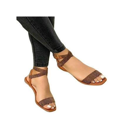Rotosw Womens Sandals Beach Flat Sandal Summer Casual Shoes Non-Slip Cross Ankle Strap Work Fashion Brown 6.5
Rotosw Womens Sandals Beach Flat Sandal Summer Casual Shoes Non-Slip Cross Ankle Strap Work Fashion Brown 6.5