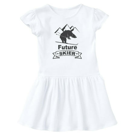 Inktastic Skiing Bear Future Skier Gift Baby Girl Dress