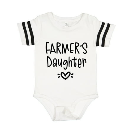 Inktastic Farmer s Daughter Heart Design Gift Baby Girl Bodysuit