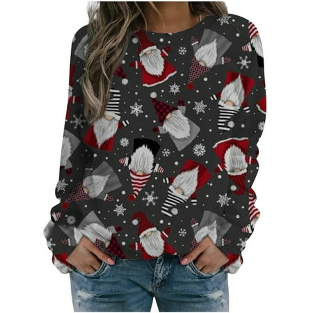 jsaierl Christmas Sweatshirt Women Long Sleeve Gnomes Graphic Top Round Neck Sweatshirt Cute Pullover Christmas Gifts for Women
jsaierl Christmas Sweatshirt Women Long Sleeve Gnomes Graphic Top Round Neck Sweatshirt Cute Pullover Christmas Gifts for Women
