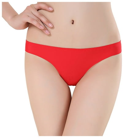 BIZIZA T-Back Thongs for Women Sexy G-string Ice Silk Seamless Mid Waist Lingerie Panties Red One Size
BIZIZA T-Back Thongs for Women Sexy G-string Ice Silk Seamless Mid Waist Lingerie Panties Red One Size