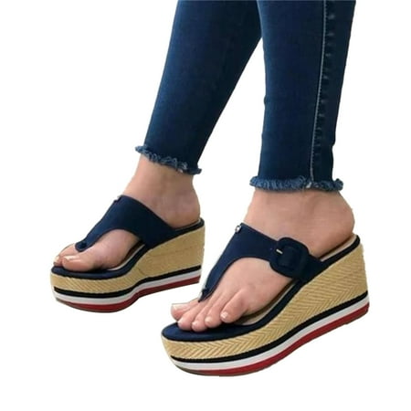 Sandals Slippers Summer Thick-Soled Flowers Wedge Heels Heighten Shoes Comfortable Shoes
Sandals Slippers Summer Thick-Soled Flowers Wedge Heels Heighten Shoes Comfortable Shoes