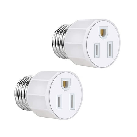 2 Pack Light Socket to Plug Adapter - E26/ E27 3 Prong Light Socket Outlet - Light Bulb Outlet Socket Adapters High-Quality 2/3 Prong Plug in Light Socket Adapter for Home Porch Patio Garage
2 Pack Light Socket to Plug Adapter - E26/ E27 3 Prong Light Socket Outlet - Light Bulb Outlet Socket Adapters High-Quality 2/3 Prong Plug in Light Socket Adapter for Home Porch Patio Garage