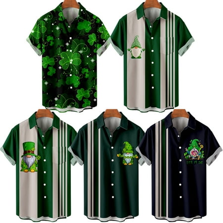 MLFU Mens Kids St. Patrick s Day Collared Shirts Loose Fit Polyester Bowling Shirts Sizes Kids-Adult Unisex
MLFU Mens Kids St. Patrick s Day Collared Shirts Loose Fit Polyester Bowling Shirts Sizes Kids-Adult Unisex