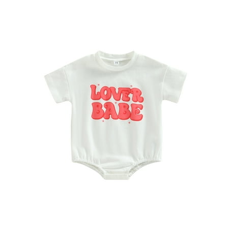 Meihuida Baby Girls Casual Romper Short Sleeve Round Neck Letter Print Loose Fit Playsuit 
Meihuida Baby Girls Casual Romper Short Sleeve Round Neck Letter Print Loose Fit Playsuit