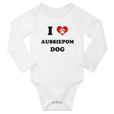 I Heart Aussiepom Dog Baby Long Rompers Newborn Outfits (White 18-24 Months)
I Heart Aussiepom Dog Baby Long Rompers Newborn Outfits (White 18-24 Months)