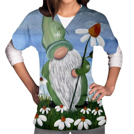 St. Patrick s Day Scrubs Tops Blouses for Women Casual V Neck Short Sleeve Pocket Work Tops Nurse Uniform
St. Patrick s Day Scrubs Tops Blouses for Women Casual V Neck Short Sleeve Pocket Work Tops Nurse Uniform