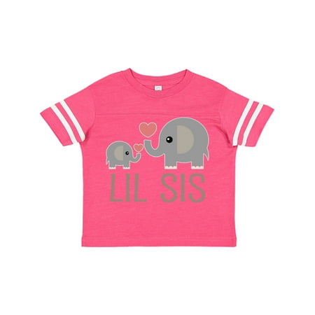 Inktastic Little Sister Elephant Gift Toddler Toddler Girl T-Shirt