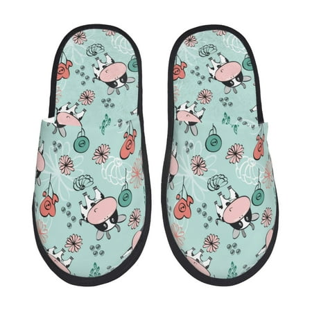 Slippers for Women/Men - Cartoon Cute Cow Love_A Soft Plush Warm Slip-on Slippers House Slippers Indoor House Shoes
Slippers for Women/Men - Cartoon Cute Cow Love_A Soft Plush Warm Slip-on Slippers House Slippers Indoor House Shoes