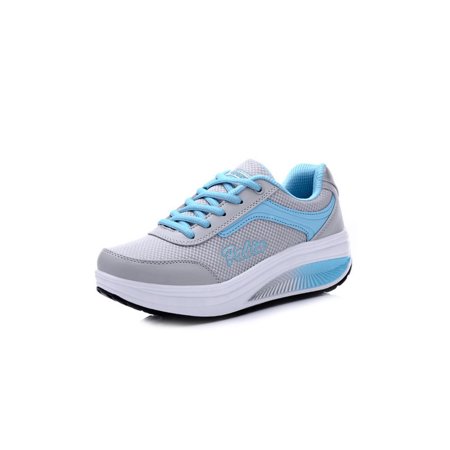 Fangasis Ladies Athletic Shoes Casual Wedge Sneakers Platform Sneakers Trainers Womens Walking Shoe Sports Non Slip Lace Up Sport Shoes Women Running Shoes Gray Blue Mesh Upper 7
Fangasis Ladies Athletic Shoes Casual Wedge Sneakers Platform Sneakers Trainers Womens Walking Shoe Sports Non Slip Lace Up Sport Shoes Women Running Shoes Gray Blue Mesh Upper 7