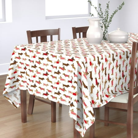 Cotton Sateen Tablecloth 90 Square - Dachshund Red Dogs Happy Animal Pet Pets Print Custom Table Linens by Spoonflower
Cotton Sateen Tablecloth 90 Square - Dachshund Red Dogs Happy Animal Pet Pets Print Custom Table Linens by Spoonflower