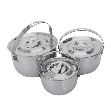 Camping Cookware Set Stainless Steel Campfire Pots And Pans Rugged 3Pc Set For Outdoor Hiking Barbecue
Camping Cookware Set Stainless Steel Campfire Pots And Pans Rugged 3Pc Set For Outdoor Hiking Barbecue