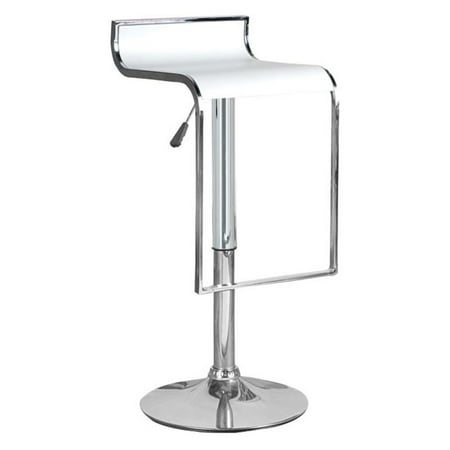 Hudson White Adjustable Height Swivel Bar Stool